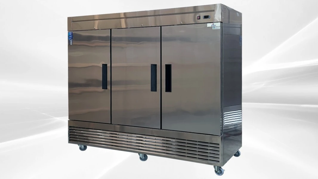 171-0176 3 Door Reach In Stainless Steel Self Contained Cooler