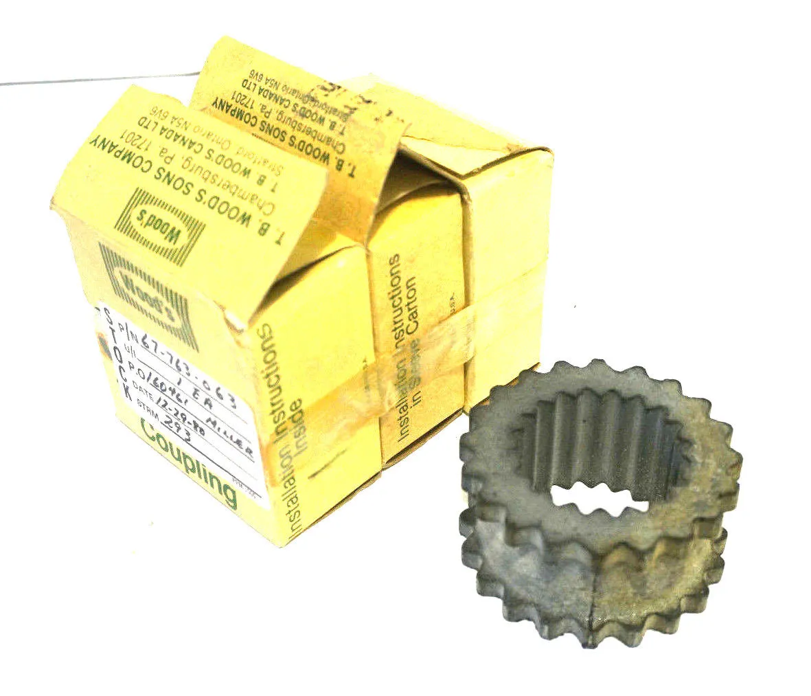 NEW WOODS 6S 7/8 COUPLING 6JE SLEEVE & 6SX1-3/8 FLANGE 6S78 6JE 6SX138