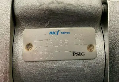 USED MCF TTV366L0L 1.5" VALVE, 1000 PSIG