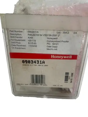 NEW HONEYWELL 0903431A REBUILD KIT FOR V5011N 2097