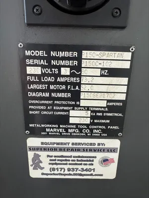 2017 MARVEL/SPARTAN P150 CNC Cold saw, high production | Myers Technology Co., LLC (7)