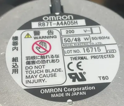 NEW OMRON R87T-A4A05H TUBE AXIAL FAN AC 200V R87TA4A05H