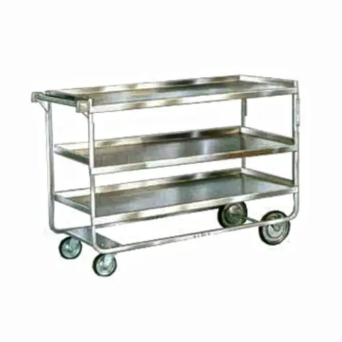 Lakeside 759 3 Level Stainless Utility Cart w/ 700 lb Capacity, Raised Ledges