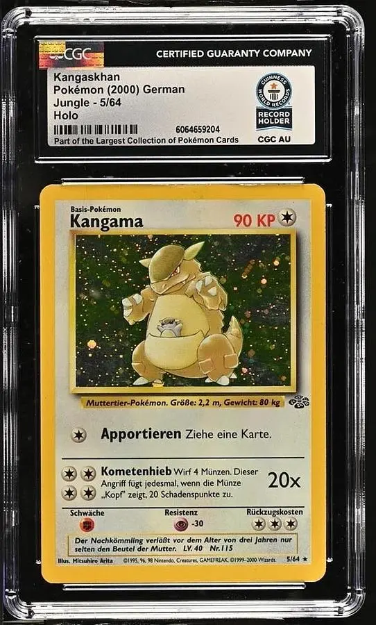 Kangaskhan Pokémon 2000 German Jungle Kangama 5/64 Holo CGC WORLD RECORD 1/1