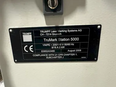 Used 2008 TRUMPF TRUMARK STATION 5000 Laser Markers Ohio US | HGR 24 #727666