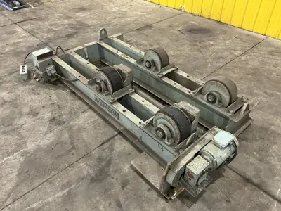 20,000 LB (10 TON) ARONSON MODEL #WRD10 POWERED TANK TURNING ROLLS, DRIVE & IDLER: YOBRO #25145