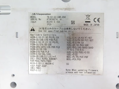 Used IAI Corporation TB-02-SC-ENG Programmable Logic Controllers California US | ANACAPA EQUIPMENT BROKERS, INC #1540723
