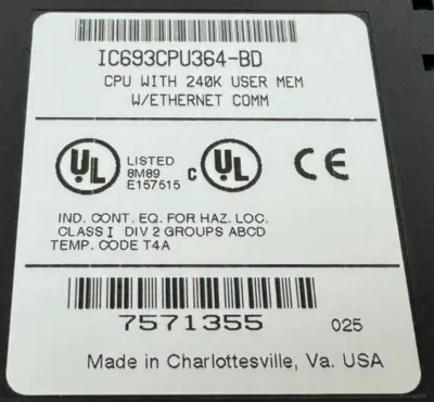 USED GE FANUC IC693CPU364