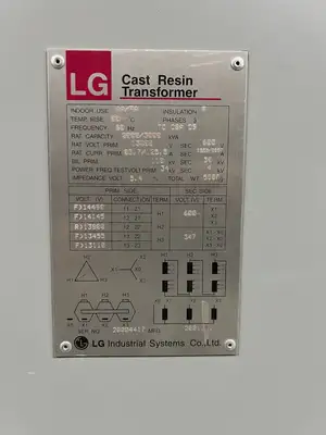 2000/3000kVA Cast Resin Transformer, 13.8kV Pri., 600V Sec.