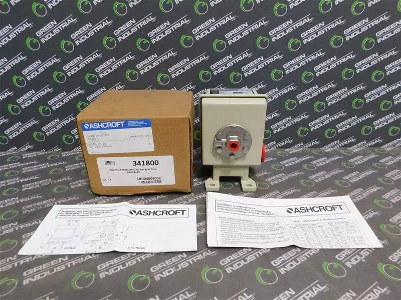 Ashcroft LPSN4PB25 XFS Pressure Switch 400 PSI 2400PSI Proof 5-15 Deadband New