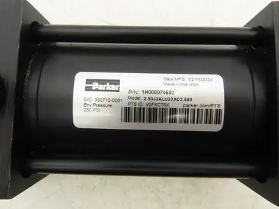 Parker 1H000074682 Pneumatic Cylinder 2.5" Bore 2-1/2" Stroke 250 PSI 3/4"-16