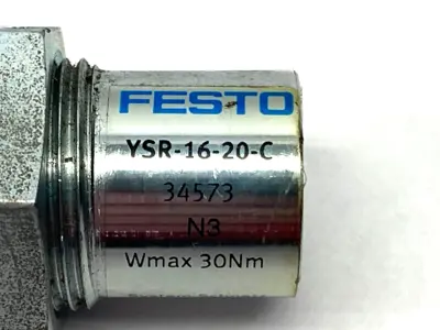 Used Festo Self-Adjusting Shock Absorber 20mm Stroke 34573 MISSING HEXNUT Pneumatic Cylinders Michigan US | Maverick Industrial Sales #1390786