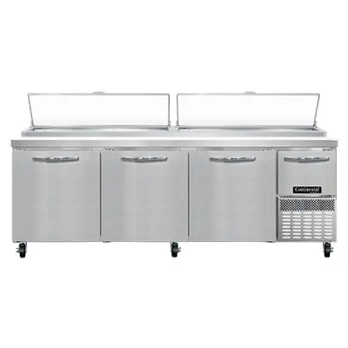 Continental PA93N 93" Pizza Prep Table W/ Refrigerated Base, 115v