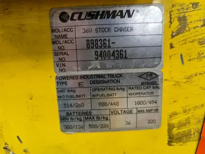 USED CUSHMAN 898361