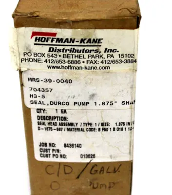 NEW JOHN CRANE D-1875-667 704357 MRS-39-0040 SEAL HEAD ASSEMBLY D1875667