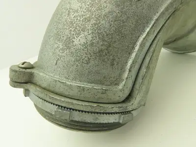 NA Metallic Flex Squeeze Connector 4" 90° Elbow Zinc Die Cast