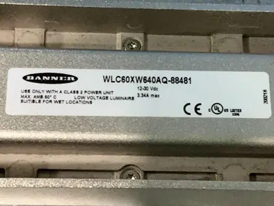 Used BANNER ENGINEERING WLC60XW640AQ88481 Light Sources / LED Ohio US | HGR 24 #1406031