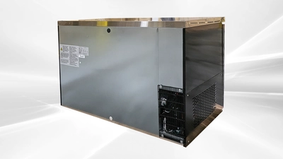 171-0246 Black Self Contained Glass Door Back Bar Cooler