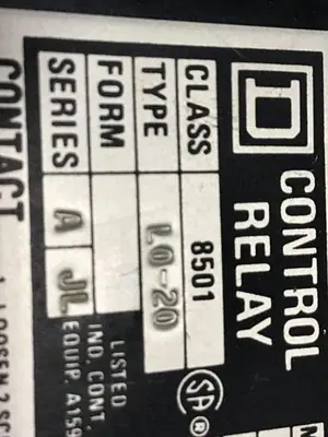 USED SQUARE D 8501-L0-20