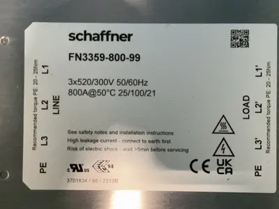 Used SCHAFFNER FN335980099 Misc Electrical & Power Parts Ohio US | HGR 24 #1358178