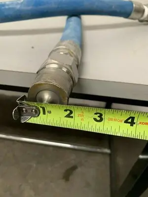 USED ADVANTAPURE APEWF-W-1000 1.5" X 118" FLEXIBLE SILICONE HOSE 150PSI
