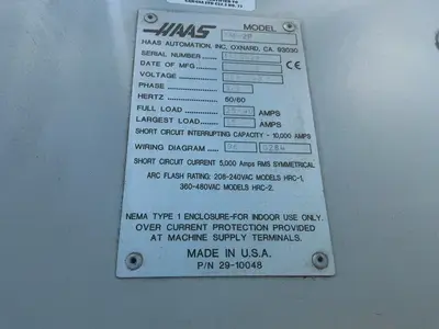 Used 2012 HAAS TM2P Vertical Machining Centers Ohio US | HGR 24 #1314790