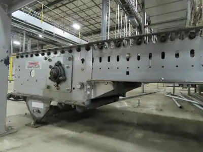 Automotion 15"x 66' Belt Drive Live Roller Bed Conveyor 460V End Drive 95FPM