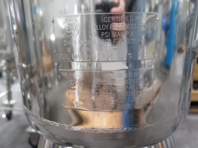 2001 UM Portable Jacketed Stainless Steel Vessel Tank Fermentation