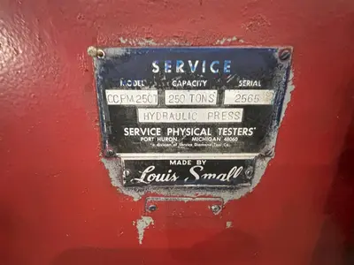 250 TON SERVICE MODEL #CCPM250T HYDRAULIC HOBBING PRESS: STOCK #23196