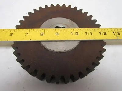 37T-C-3154M Phenolic Spur Gear 37T 6DP 20° 1" Face 6-1/2" OD Metal Spline Hub