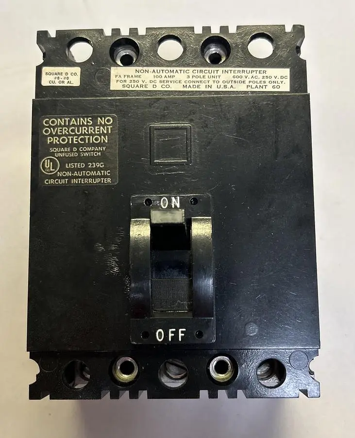 Used SQUARE D FAL36000 Miscellaneous Equipment (Electrical & Power) | Surplus Asset Holdings #1202847