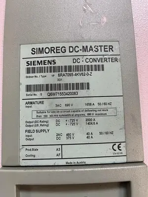 Used SIEMENS 6RA7095-4KV62-0-Z Input / Output Modules | Surplus Asset Holdings #1205960