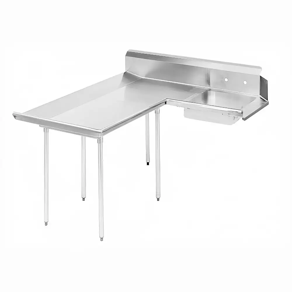 Advance Tabco DTS-D70-96R 95" R-L Dishlanding Soil Dishtable - Crossrails, Stainless Legs