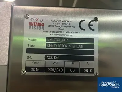 USED Antares Vision Group Antares Vision Omnivision Serialization System, Model VM1700_007