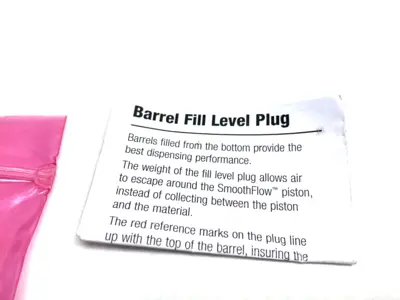 USED NORDSON EFD BARREL FILL LEVEL PLUG KIT FOR SMOOTHFLOW PISTON