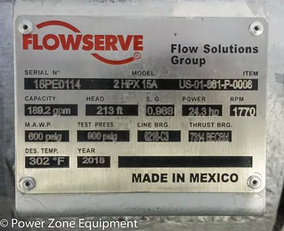 NEW FLOWSERVE 2HPX15A