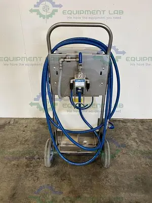 USED LAFFERTY PORTABLE 14 G AIRLESS FOAM HOSE DROP STATION  W/ NOCO BATTERY CHARGER