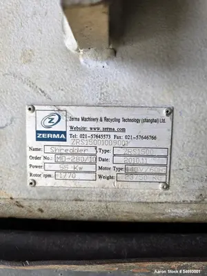 Used ZERMA ZRS-1500 Dual Rotor or Single Rotor Shredders Illinois US | Aaron Equipment #1512890