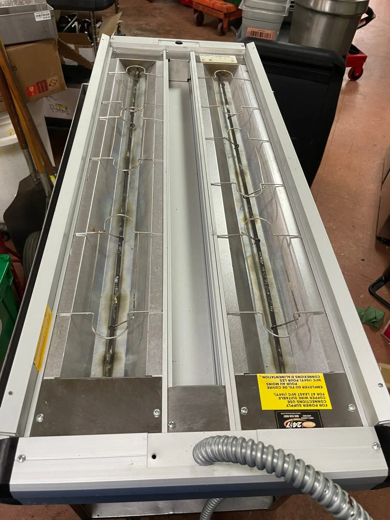 Used Hatco Used Hatco GR2A-42D 42" Glo-Ray Double Infrared Strip Warmer with Remote Controls - 120V Heat Lamps (Food) Illinois US | Falcon Restaurant Supply #1376167