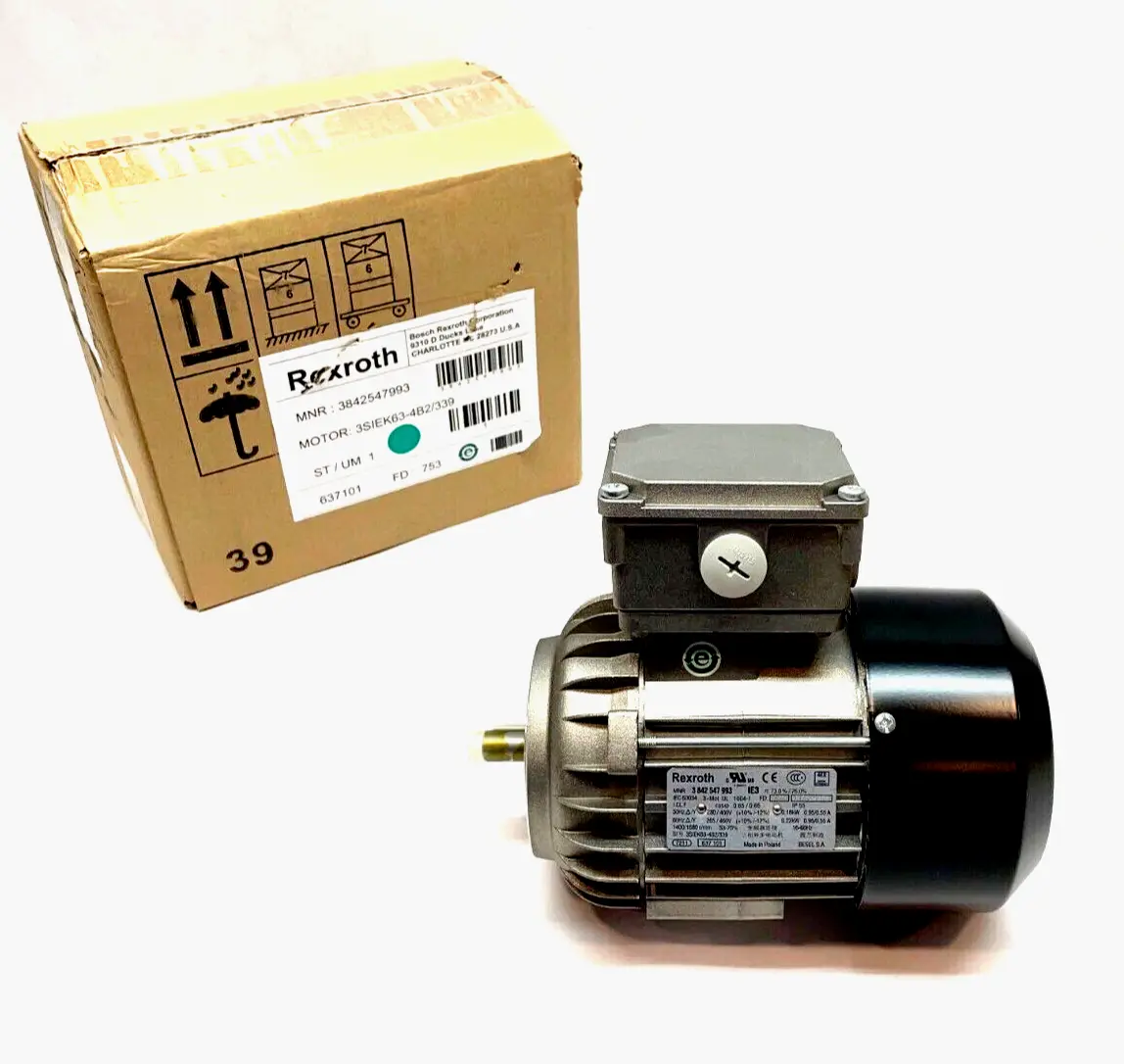 New | in-Stock Rexroth 3-Phase Electric Motor, 230/400V, .22kW A.C. Motors Michigan US | Maverick Industrial Sales #1401658