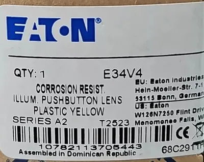 ERI Eaton E34V4 Illum. push button lens Loc4E21