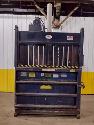 72" X 30" JV MFG CRAM A LOT MODEL #DBR-72-H VERTICAL HYDRAULIC CARDBOARD BALER: STOCK #18058