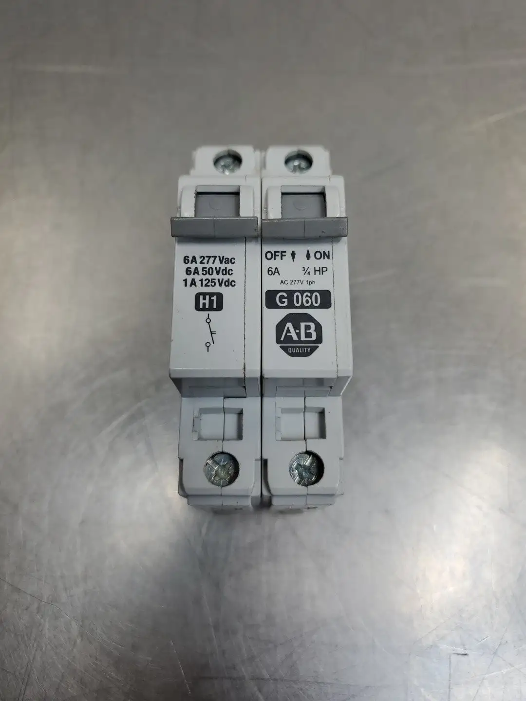 USED Allen-Bradley 1492-CB1 G060 Circuit Breaker, 6A 277VAC/65VDC w/1492-ACB