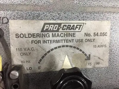 2497-300 Procraft Bench Type Soldering Machine, Model # 54.050