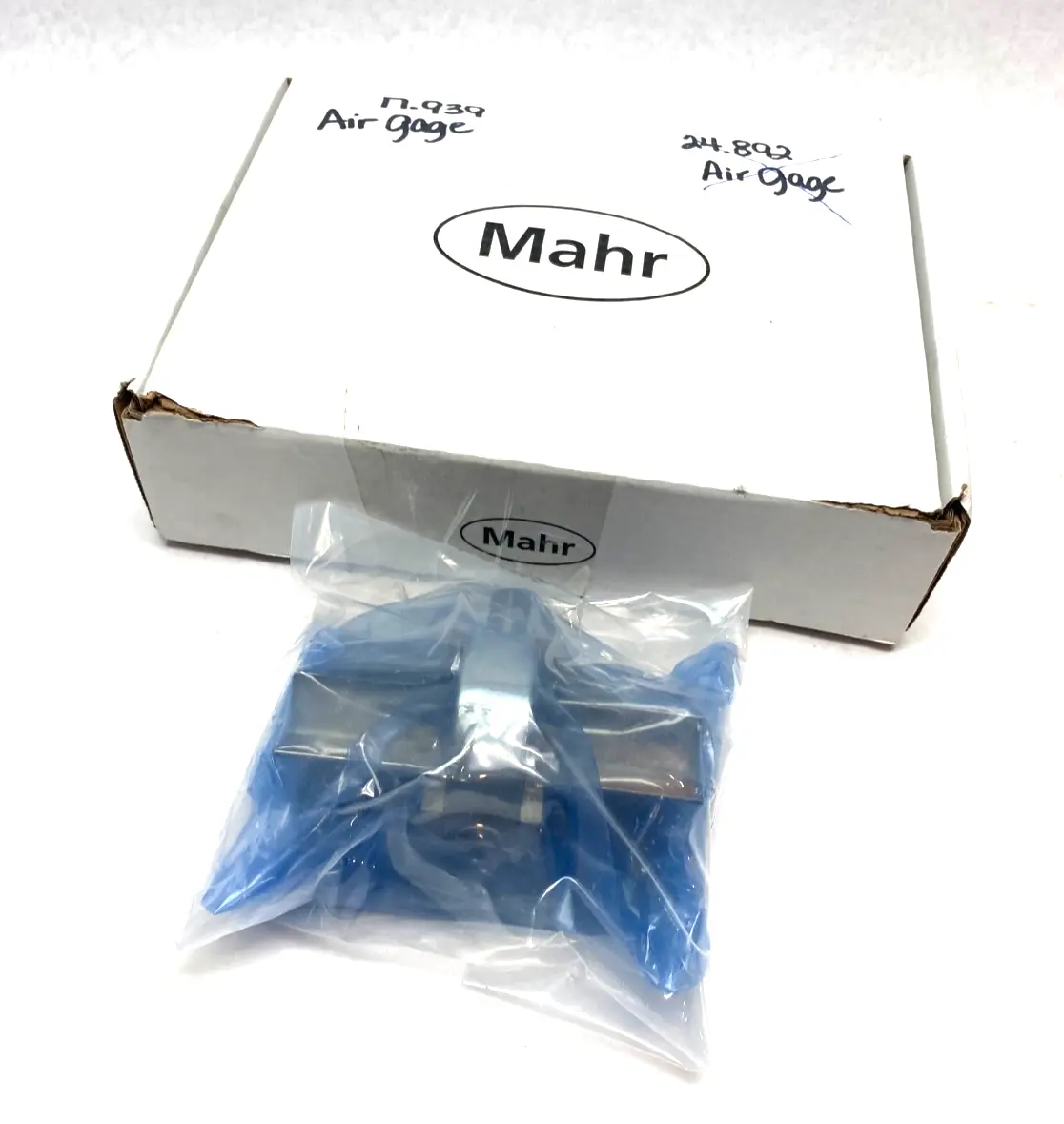 New | in-Stock MAHR DIMENSIONAIR 2-JET AIR RING GAUGE W/ GUIDE CHUTES & BASE PLATE Air Gages Michigan US | Maverick Industrial Sales #1123057