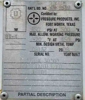 USED PRESSURE PRODUCTS INDUSTRIES NA