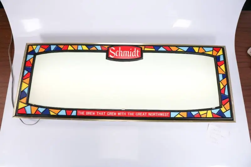 Schmidt Light Up Beer Advertising Sign (Lights up) Size 39" x 15.5"
