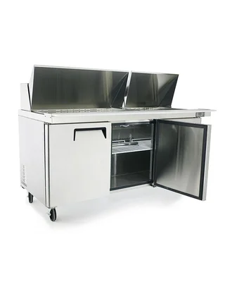 New | in-Stock Atosa New Atosa MSF8308GR — 72″ Refrigerated Mega Top Sandwich Prep. Table 115V Food Prep Tables Illinois US | Falcon Restaurant Supply #1375673