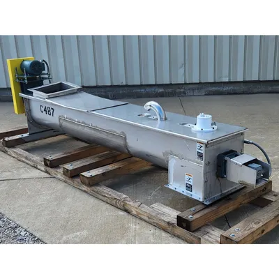 Used 13" dia. X 9' Long Industrial Screw Auger Conveyor