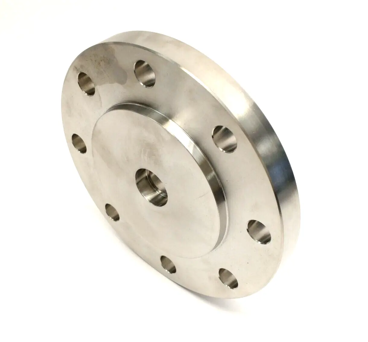 IDEAL REDUCING FLANGE | IDEAL 4" Reducing Pipe Flange RF w/ 1" Socket Weld Bore B16 150# SA182 F304/304L - New